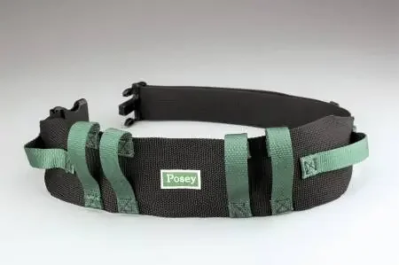 Posey – Gait Belt 55 Inch Length Green / Black Nylon – 6537Q