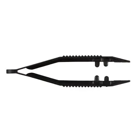Posi-Grip – Tweezers 4 Inch Length Floor Grade Plastic Sterile NonLocking Thumb Handle Straight Serrated Tips – 7190