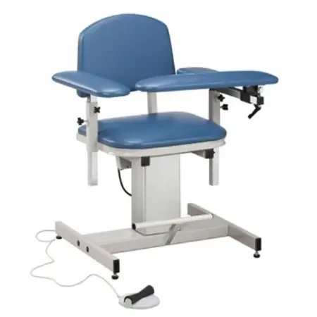Power Series – Power Blood Drawing Chair Single Adjustable Flip Up Armrest Royal Blue – 6341-3RB