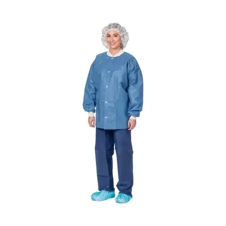 Precept – Warm-Up Jacket Periwinkle X-Large Hip Length Disposable – 1725XL