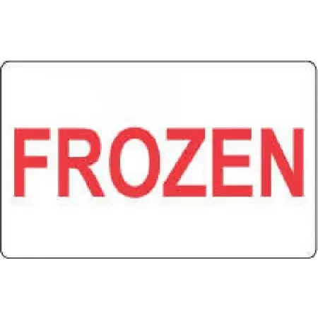 Precision Dynamics – Pre-Printed Label Laboratory Use White Paper Frozen Red Temperature Control 2 X 4 Inch – 59715226