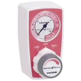 Precision Medical – Vacuum Regulator Continuous 0 – 200 mmHg DISS Outlet Chemetron Adapter – PM3116T