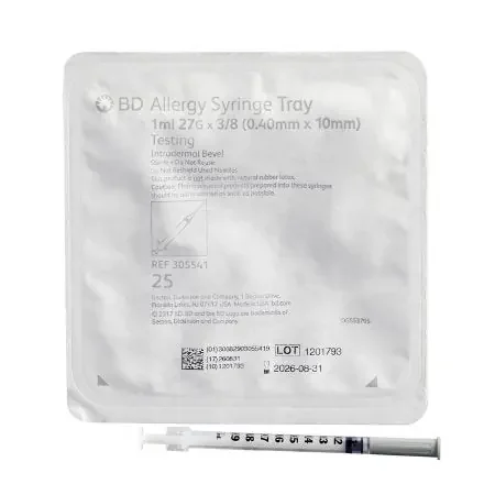PrecisionGlide – Allergy Tray 1 mL 27 Gauge 3/8 Inch Thin Wall NonSafety – 305541