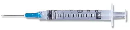 PrecisionGlide – Syringe with Hypodermic Needle 3 mL 21 Gauge 1-1/2 Inch Thin Wall NonSafety – 309599
