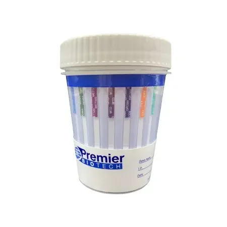 Premier Bio-Cup – Drugs of Abuse Test 12-Drug Panel AMP, BAR, BUP, BZO, COC, mAMP/MET, MDMA, MTD, OPI, OXY, PCP, THC Urine Sample 25 Tests – PCA-12CW-LC