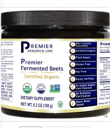 Premier Fermented Beets – 6.3 oz Container (powder). *