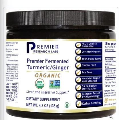 Premier Fermented Turmeric Plus – 4.7 oz Container (powder) – 30 Scoops