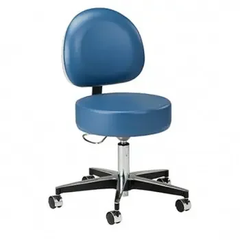 Premier Series – Exam Stool Upholstered Back Pneumatic Height Adjustment 5 Casters – 2156-31-26-22