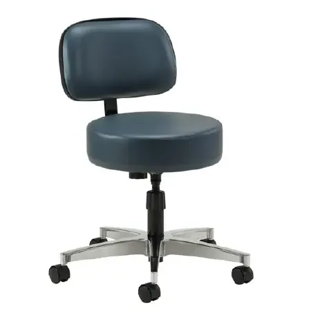 Premier Series – Exam Stool Upholstered Back Spin Lift Height Adjustment 5 Casters Wedgewood – 2150-21-3WW