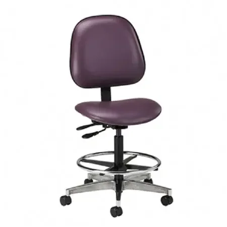 Premier Series – Lab Stool Backrest Pneumatic Height Adjustment 5 Casters Royal Blue – 2166-W-3RB