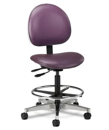 Premier Series – Lab Stool Backrest Pneumatic Height Adjustment 5 Casters Wedgewood – 2166W-3WW