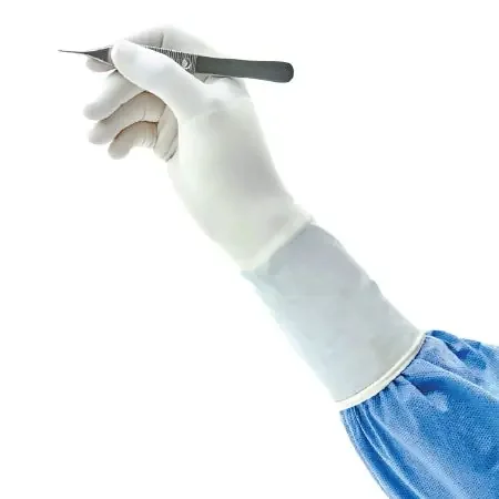 PremierPro – Surgical Glove Size 6 Sterile Pair Polyisoprene Extended Cuff Length Micro-Textured White Chemo Tested – 43160