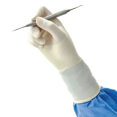 PremierPro – Surgical Glove Size 8.5 Sterile Pair Polychloroprene Extended Cuff Length Micro-Textured White Chemo Tested – 43485
