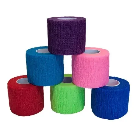 PremierPro Choice – Cohesive Bandage 1 Inch X 5 Yard Standard Compression Self-adherent Closure Blue NonSterile – 8190