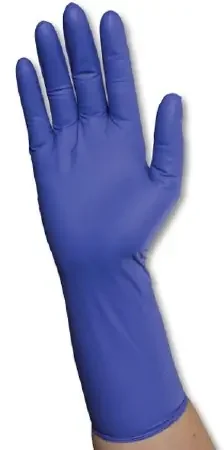 PremierPro Extended Cuff – Exam Glove Large NonSterile Nitrile Extended Cuff Length Textured Fingertips Blue Chemo Tested – 5094
