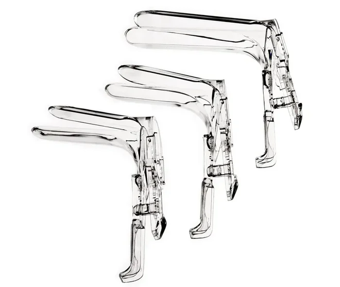 Premium – Vaginal Speculum Surgical Grade Polymer Medium Double Blade Duckbill Disposable Corded Light Source Compatible – 22001