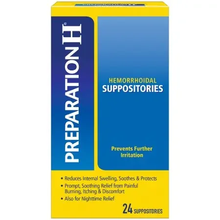 Preparation H – Hemorrhoid Relief Rectal Suppository 24 per Box – 00573288320
