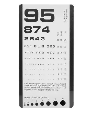 Prestige Medical – Eye Chart 14 Inch Measurement Acuity Test – 3908