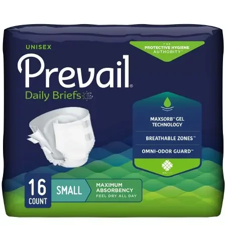 Prevail – Unisex Adult Incontinence Brief Small Disposable Heavy Absorbency – PV-011