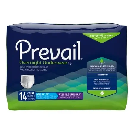 Prevail Overnight – Unisex Adult Absorbent Underwear Pull On with Tear Away Seams Disposable Heavy Absorbency – PVX-513