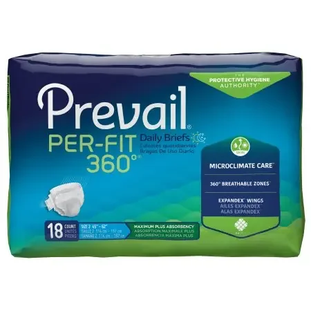 Prevail Per-Fit 360° – Unisex Adult Incontinence Brief Large Disposable Heavy Absorbency – PFNG-013