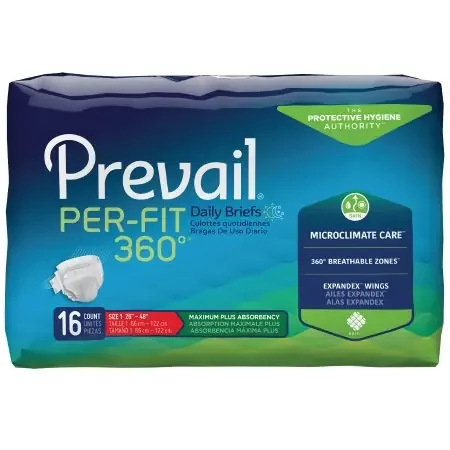 Prevail Per-Fit 360° – Unisex Adult Incontinence Brief Medium Disposable Heavy Absorbency – PFNG-012