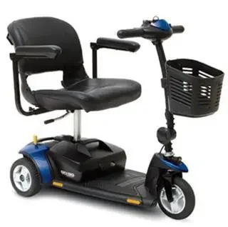 Pride Health Care – 3 Wheel Electric Scooter 260 lbs. Weight Capacity Red / Blue / Silver – SC40E