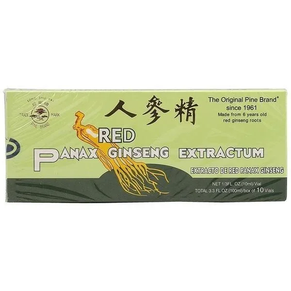Prince Of Peace Panax Ginseng Extract w/Alcohol Pine Brand 10 Vial