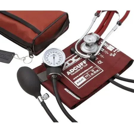 Pro‘s Combo II DH – Aneroid Sphygmomanometer Combo Kit Combo Kit Size 11 Nylon Cuff 21 Inch Stethoscope Tube Dual Head Stethoscope – 768-670-11AR