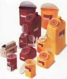 Pro-Tec – Sharps Container 2 Gallon Red Base / Translucent Lid Vertical Entry Snap On Lid – 62000-024