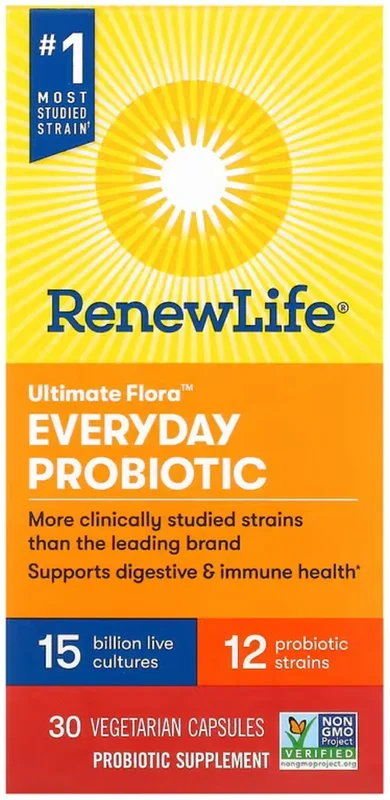Probiotico Ultimate Flora Per la Cura Quotidiana 15 Miliardi, 30 Capsule Vegane a Rilascio Ritardato