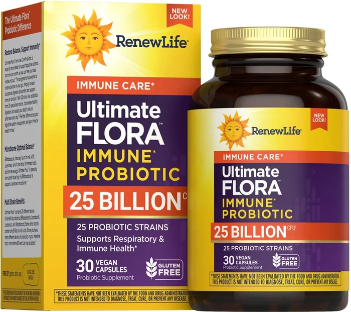 Probiotique Ultimate Flora Immune Care 25 milliards, 30 capsules végétaliennes