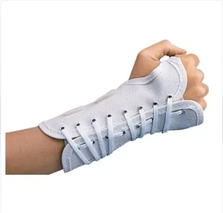 ProCare – Cock-Up Wrist Brace Aluminum / Canvas Left Hand White Large – 79-87397
