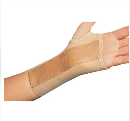 ProCare – Wrist Brace Low Profile / Contoured / Wraparound Aluminum / Cotton / Elastic Left Hand Beige Small – 79-87083
