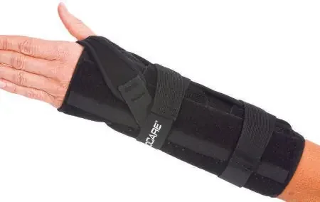 ProCare Quick-Fit – Wrist / Forearm Brace Aluminum / Foam / Nylon Right Hand Black X-Large – 79-87501