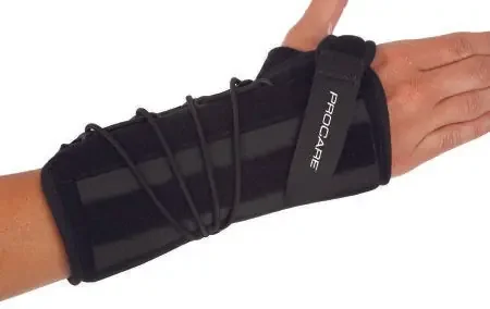 ProCare Quick-Fit Wrist II – Wrist Brace Aluminum / Foam / Nylon Right Hand Black One Size Fits Most – 79-87560