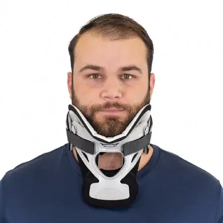 ProCare XTEND 174 – Rigid Cervical Collar Preformed Adult Tall Two-Piece / Trachea Opening 3 Inch Height 10 to 20 Inch Neck Circumference – 79-83207
