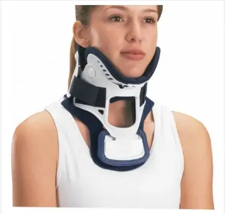 ProCare XTEND 174 – Rigid Cervical Collar with Replacement Pads Preformed Adult Stout Two-Piece / Trachea Opening 1-3/4 Inch Height 14 to 24 Inch Neck Circumference – 79-83238