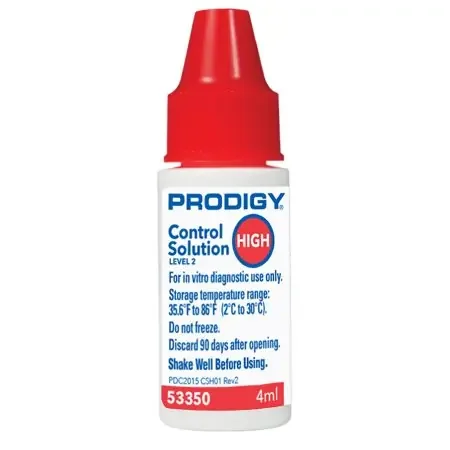 Prodigy Diabetes Care – Blood Glucose Control Solution Blood Glucose Testing 2 X 4 mL Level 1 & Level 2 – 53350