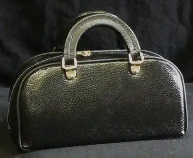 Professional Case – Doctor Bag Black Leather 13 X 5 X 6 Inch – Z15214