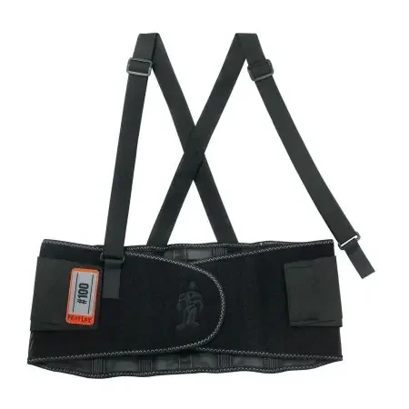 ProFlex 100 Economy – Worker Back Support with Suspenders Small Hook and Loop Closure 25 to 30 Inch Waist Circumference 8 Inch Height Adult – 11382