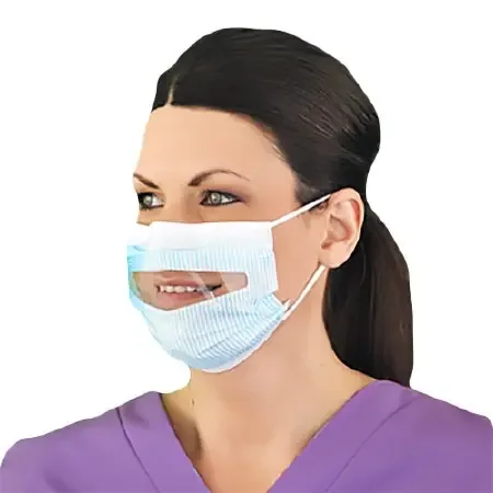 ProGear Clear-View – Procedure Mask Pleated Earloops One Size Fits Most Blue NonSterile ASTM Level 1 Adult – FM86010