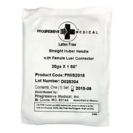 Progressive Medical – Huber Needle 20 Gauge 1-1/2 Inch – PMIS2015