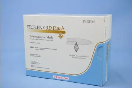 Prolene 3D Patch – Hernia Repair Mesh Nonabsorbable Polypropylene Monofilament 1-37/100 X 2-63/100 X 4-3/4 Inch Preshaped Overlay Style Undyed Sterile – P3DPM