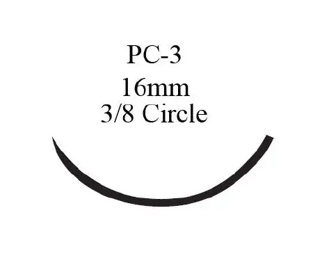 Prolene – Suture with Needle Nonabsorbable Uncoated Blue Suture Monofilament Polypropylene Suture Size 4 – 0 18 Inch Suture 1-Needle 16 mm Length 3/8 Circle Precision Cosmetic – Conventional Cutting PRIME Needle – 8634G