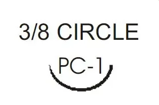 Prolene – Suture with Needle Nonabsorbable Uncoated Blue Suture Monofilament Polypropylene Suture Size 6 – 0 18 Inch Suture 1-Needle 13 mm Length 3/8 Circle Precision Cosmetic – Conventional Cutting PRIME Needle – 8617G