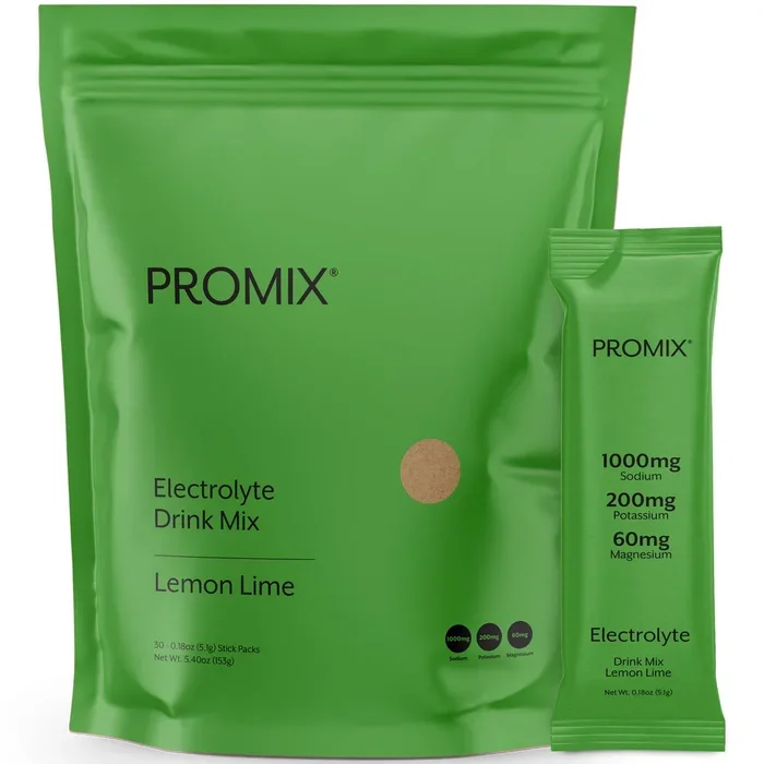 ProMix Nutrition Electrolytes Powder Packets – Sugar Free, Zero Calorie, Stevia Free, Fasting Friendly, Natural Himalayan Pink Salt – Lemon Lime – 30 Servings (Pack of 30)