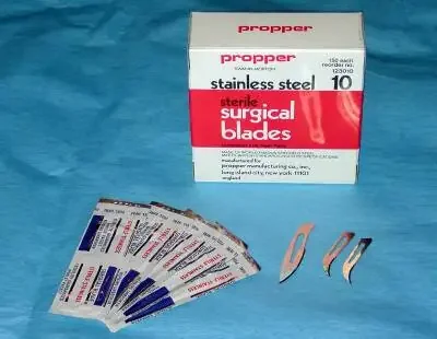 propper – Surgical Blade Stainless Steel No. 64 Sterile Disposable Individually Wrapped – 12706400