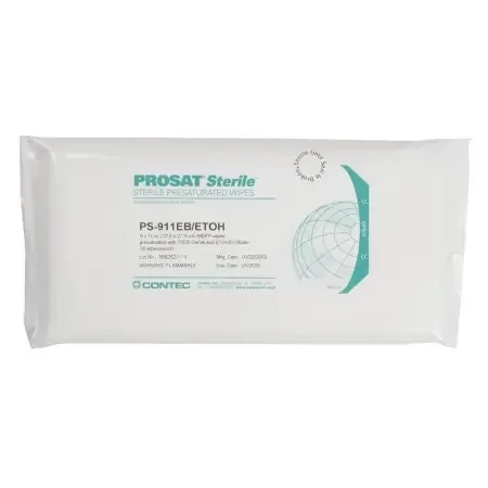 PROSAT Sterile – Surface Disinfectant Cleaner Premoistened Cleanroom Manual Pull Wipe 30 Count Soft Pack Alcohol Scent Sterile – PS-911EB/ETOH