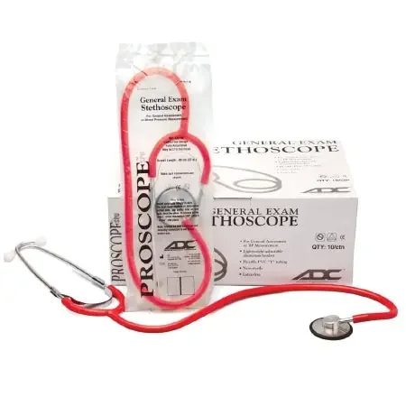 Proscope 660 – Classic Stethoscope Red 1-Tube 22 Inch Tube Single Head Chestpiece – 660RH
